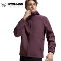 诺诗兰（NORTHLAND）2020秋冬情侣外套户外风雪外套 保暖软壳外套男女款 咖褐色（男） 175