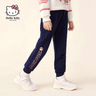 HelloKitty童装2020春装新款女童洋气字母外穿儿童打底裤子中大童 K082049宝蓝色 140cm