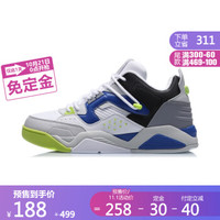 李宁 LI-NING运动时尚鞋男2020新品男子中帮篮球休闲鞋AGBR025 标准白/黑色/浅石灰-1 42