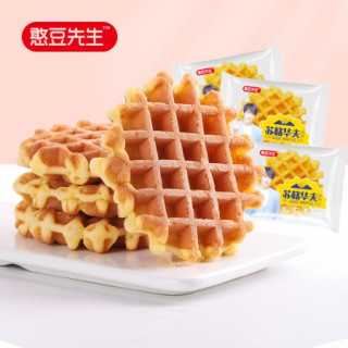 盐津铺子 憨豆先生苏格华夫蛋糕原味520g 营养早餐面包蛋糕西式糕点