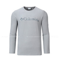 Columbia哥伦比亚户外休闲秋冬男士经典logo舒适透气吸湿圆领长袖T恤 PM3541032 S
