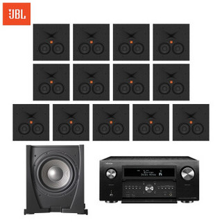 JBL STUDIO5 66IW+天龙X8500 13.1 音响 音箱 吸顶音响 嵌入音响 吸顶喇叭 家庭影院 全景声套装 HIFI音响