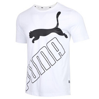 彪马 PUMA 男子 基础系列 BIG LOGO Tee 运动 T恤 586464 02彪马白 2XL码(亚洲码)