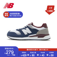 NewBalance 官方2020新款男款女款570系列ML570ATS复古休闲鞋 藏青/白色/灰色 ML570ATW 41.5