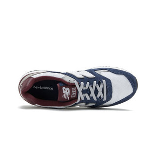 NewBalance 官方2020新款男款女款570系列ML570ATS复古休闲鞋 藏青/白色/灰色 ML570ATW 41.5