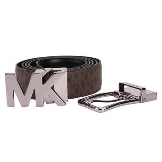 迈克·科尔斯（MICHAEL KORS） MK男士腰带 BELT系列PVC棕色礼盒款腰带 36H9MBLY4V BRN BLK