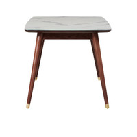 全友家居 餐桌 现代轻奢餐桌 实木框架餐桌钢化玻璃台面670108  餐桌