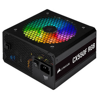 USCORSAIR 美商海盗船 CX550F RGB 铜牌（85%）全模组ATX电源 550W 黑色