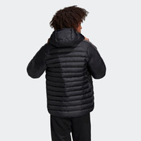 阿迪达斯 adidas官网 三叶草ADICOLOR JACKET BAFFLE男装经典运动服夹棉外套FN0928 黑/白 XL(参考身高:188~192CM)