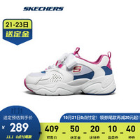 Skechers斯凯奇官方女鞋秋季新品月野兔美少女战士联名款休闲鞋老爹鞋66666267 白色/粉红色/蓝色/WPKB 35