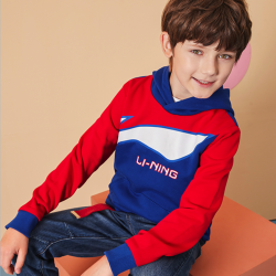 LI-NING 李宁 儿童长袖连帽运动卫衣