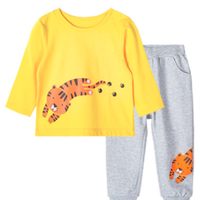 Bornbay 贝贝怡 男童长袖T恤套装 201T537 黄色 100cm