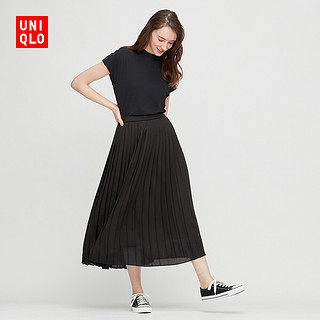 优衣库 女装 雪纺打褶长裙 (优衣库风琴裙) 429209 UNIQLO