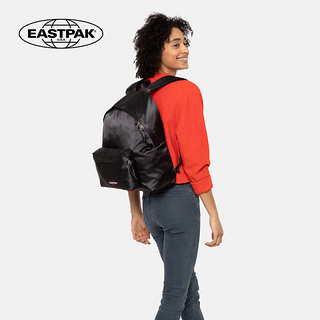 EASTPAK 依斯柏 SATINFACTION系列女士简约拉链纯色休闲双肩包EK62023Y 黑色中包