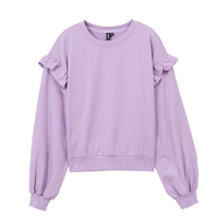 HSTYLE 韩都衣舍 女士纯棉花边长袖卫衣JZ142790283