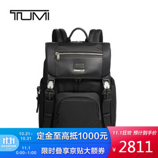 预售:TUMI 途明 2020 Alpha Bravo系列男士/中性商务旅行高端时尚尼龙双肩包0232651D 黑色