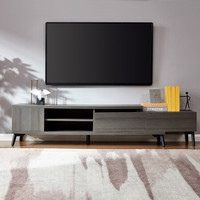 QuanU 全友 670103B 简约伸缩电视柜 樱桃木色 220*39.5*40cm