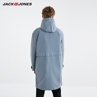 JackJones杰克琼斯outlets秋季男士连帽中长时尚两穿棉服外套潮