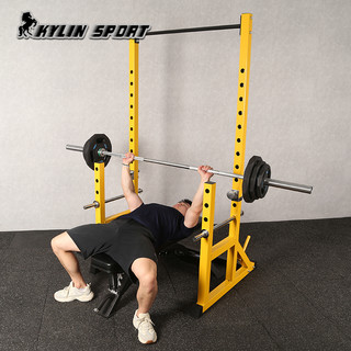 KYLIN SPORT KYLIN 多功能框式深蹲架卧推架杠铃架 安全举重床套装健身器材 PK041深蹲架
