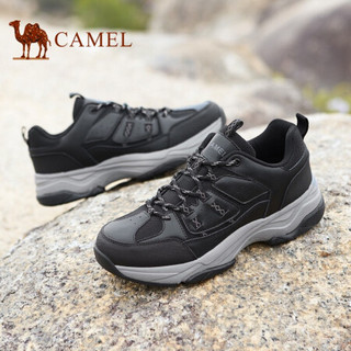 骆驼（CAMEL） 登山鞋男耐磨百搭厚底防滑户外鞋 A032347185 黑色 39