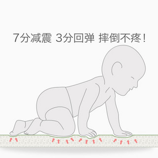 babycare宝宝爬爬垫加厚xpe爬行垫折叠环保儿童垫子泡沫地垫爬行毯WPA001-A  纳克里森林177*195*1cm
