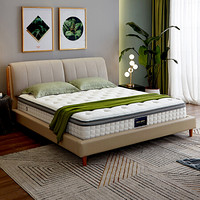 QuanU 全友 家居天然乳胶五区静音独袋弹簧双人床垫软硬两用105168 双面舒睡款|床垫1.5*2米