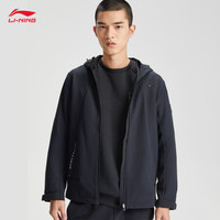 LI-NING李宁 AFDQ703 训练系列 男子修身运动风衣 新标准黑-1 L