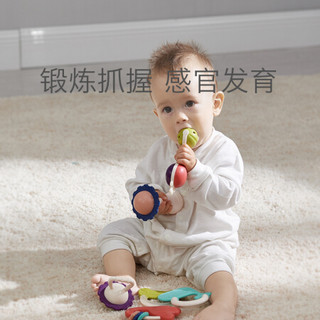 babycare婴幼儿手摇铃玩具儿童玩具宝宝 0-1岁新生儿宝宝安抚牙胶玩具趣味牙胶摇铃(箱装)7220