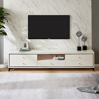 QuanU 全友 家居北欧茶几电视柜组合套装钢化玻璃电视机柜客厅柜子120758 (钢化玻璃)电视柜