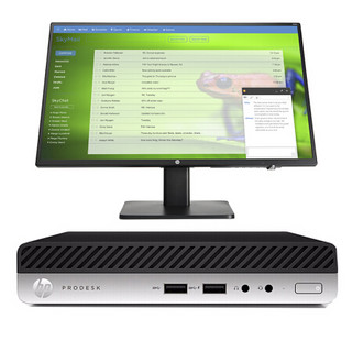 惠普（HP）ProDesk 600 G5 DM 23.8英寸商用台式整机（i3-9100T 4G 1T  集显 Win10H 3年上门）