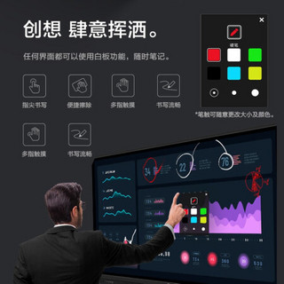 联想（ThinkVision）86英寸会议平板电视4k超高清 远程视频 教学触控一体机 交互式电子白板 BM86ts 送投屏器