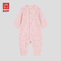 优衣库 婴儿/新生儿 压线连体装(长袖) 419819 UNIQLO 水粉色 48cm