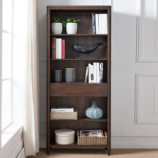 治木工坊 纯实木书柜北欧日式简约环保橡木书柜橱书房置物柜立柜