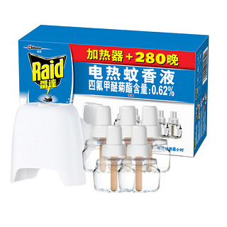 Raid 雷达蚊香 电热蚊香液 29.4ml*5瓶+1器 无香