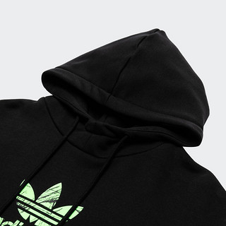 adidas Originals FP Hoodie 2 万圣节限定 男士户外卫衣 GV0923 黑色/荧光绿