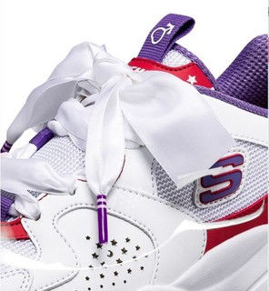 SKECHERS 斯凯奇 D'Lites Airy 2.0 女士休闲运动鞋 66666267-WPR 白色/紫色 35