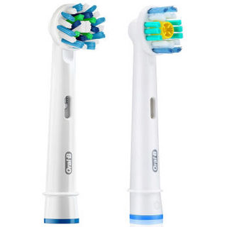 欧乐B（Oralb）电动牙刷头 双支体验装 多角度清洁型+美白抛光型刷头