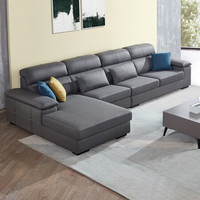 QuanU 全友 102518 正向布艺沙发 1+3+转