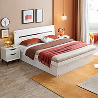 卧室家具套装 125802高箱床+床头柜*2+105002床垫 180*200cm