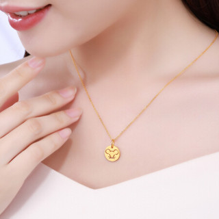 潮宏基 CHJ JEWELLERY 精灵鼠 生肖鼠足金黄金吊坠女款 计价 XPG30015430 约2.7g