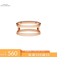Daniel Wellington DanielWellington)dw戒指饰品简约玫瑰金男女对戒双环情侣指环尺寸:16(中国码)DW00400118