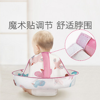 babycare儿童理发围布家用宝宝剪头发斗篷婴儿小孩剃头围兜不粘发 TFQ001-60A雀湖绿