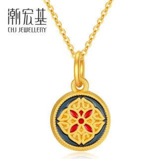 潮宏基 CHJ JEWELLERY 国色聚财 足金黄金吊坠转运珠女款定价 XPG30015579