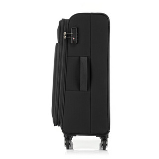 美旅拉杆箱 时尚简约拼色行李箱大容量可扩展飞机轮旅行箱 26英寸多隔层软箱 FP6黑色