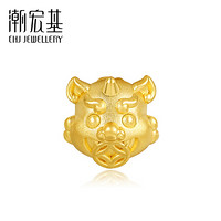 潮宏基 CHJ JEWELLERY 囤金貔貅 足金黄金转运珠手链女款定价 XPG30015576