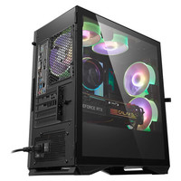 aigo 爱国者 YOGO M2 MATX机箱 玻璃 左侧透+3只极光12CM机箱风扇