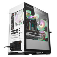 aigo 爱国者 YOGO M2 M-ATX机箱 玻璃侧透（白色）+2只极光12CM机箱风扇