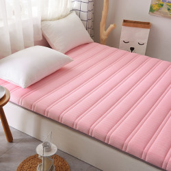 升奈宝榻榻米折叠软乳胶床垫粉色90200cm