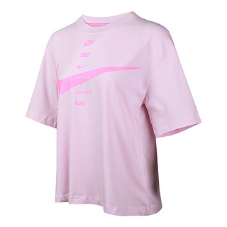 NIKE 耐克 女士运动T恤 CU5683-663 粉色 L