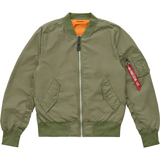 ALPHA INDUSTRIES 阿尔法工业 L-2B系列男士尼龙拉链棒球领夹克MJL46000C1 军绿色S